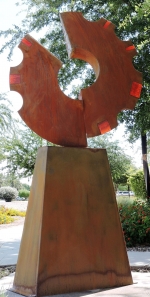 abstract ,steel, glass, copper